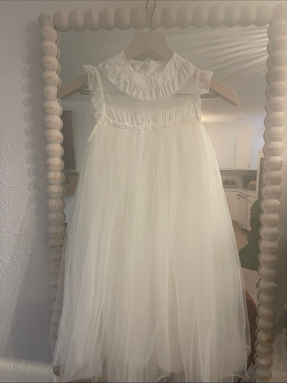 TRISH SCULLY CHILD Girls Ivory Lace & Tulle Formal Dress Size 7